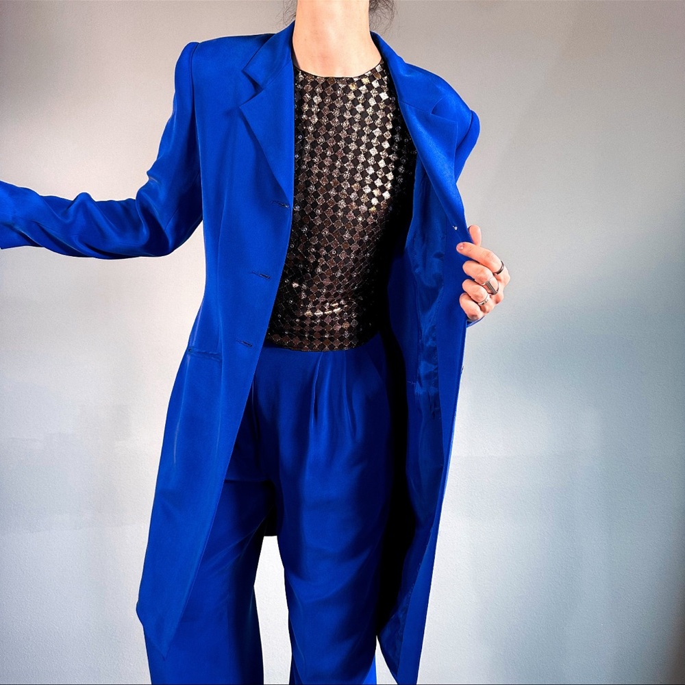 Women's Blue Pant Suit Set